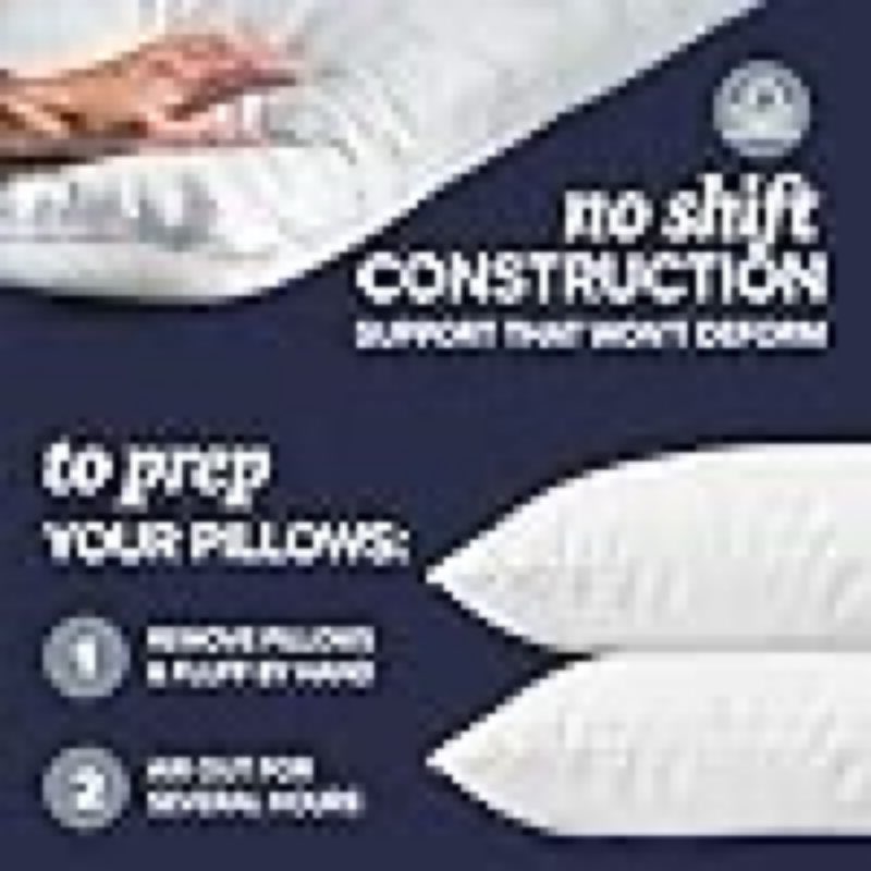 Beckham Hotel Collection Bed Pillows Standard/Queen Size Set of 1 - Original Soft Down Alternative Pillow for Sleeping - Soft Support for Back, Stomach or Side Sleepers