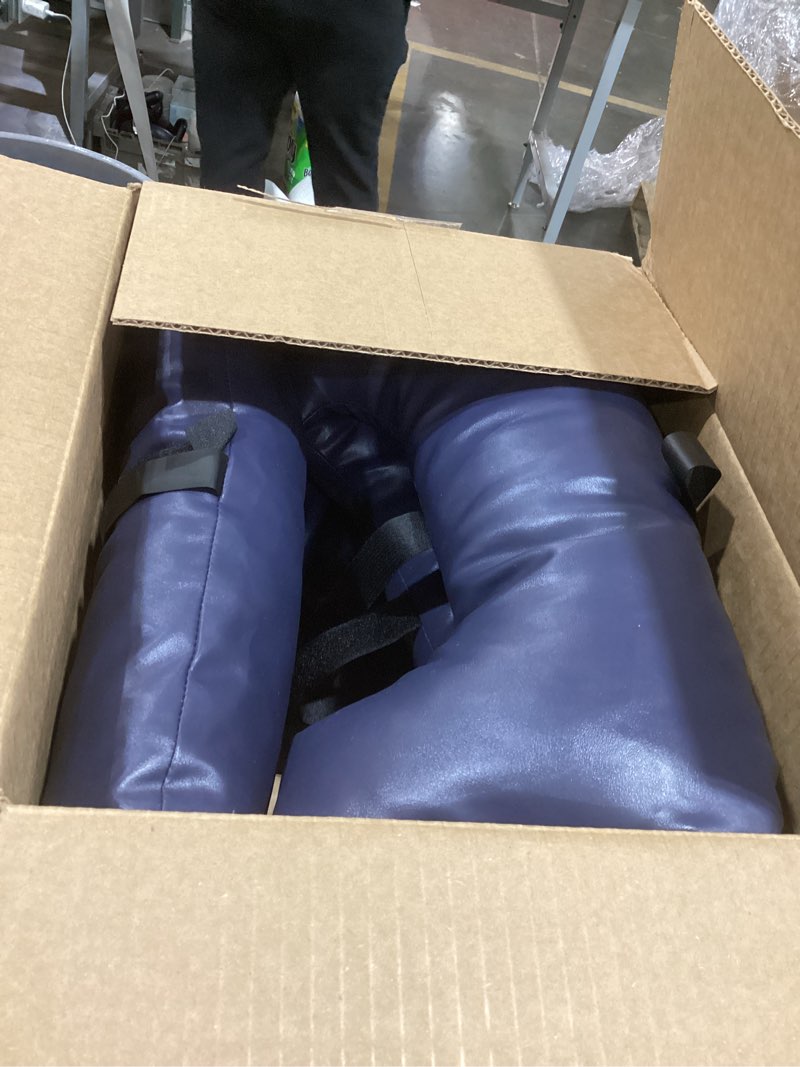 Condition photo showing As Is for Bedside Commode Cushion - Washable 16.5" X 16.5" Thick Pad PU Cover with Fixing Straps for Commode Chair,Portable Toilet Seat Cushion for Seniors Raz Shower Chair Seat,Blue Blue normal