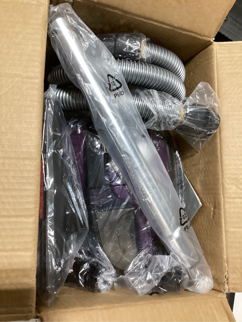 Condition photo showing As Is for Zefiro Canister Vacuum Cleaner, Bagless Canister Vacuum for Home, Powerful Suction, Auto Cord Rewind, HEPA Filter, Corded Vacuum for Hard Floors, Carpet, Apartment/Rental Friendly(Purple&Gray)