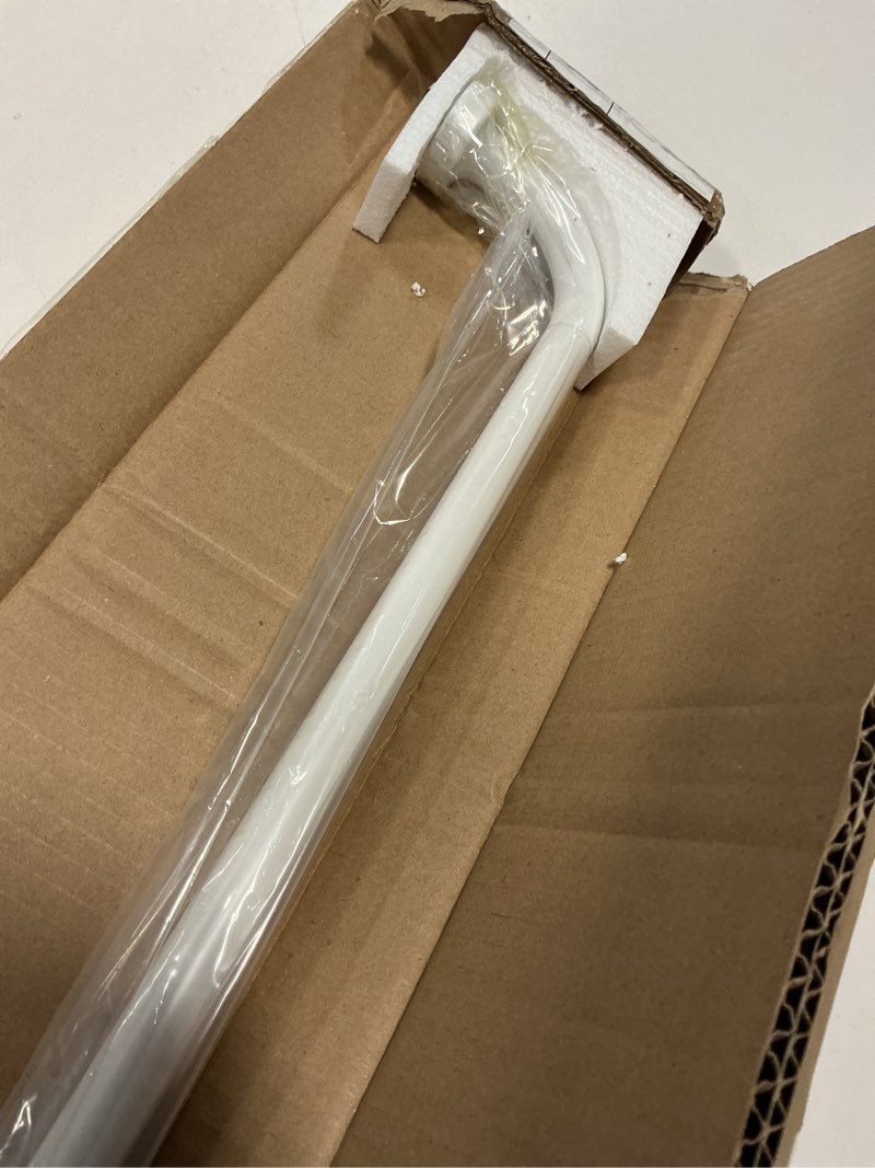 Condition photo showing Good Condition for Matte White Disc Curtain Rods, 48-84 Inches Window Curtain Rod,Adjustable Room Darkening Drapery Rod with Aluminum Finials and Brackets,Wrap Around Design 48-84" Matte White