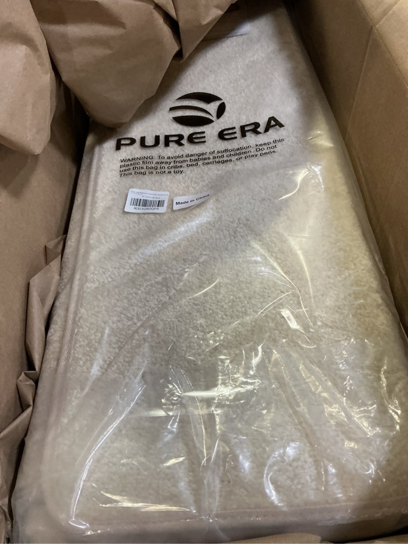 Condition photo showing New/Like New for pure era bullnose carpet stair treads set tape free non-slip indoor stair protectors pet friendly rugs covers soft skid resistant washable reusable 9.5" x 30" (14 pieces, light beige) light beige 14 pieces with bullnose