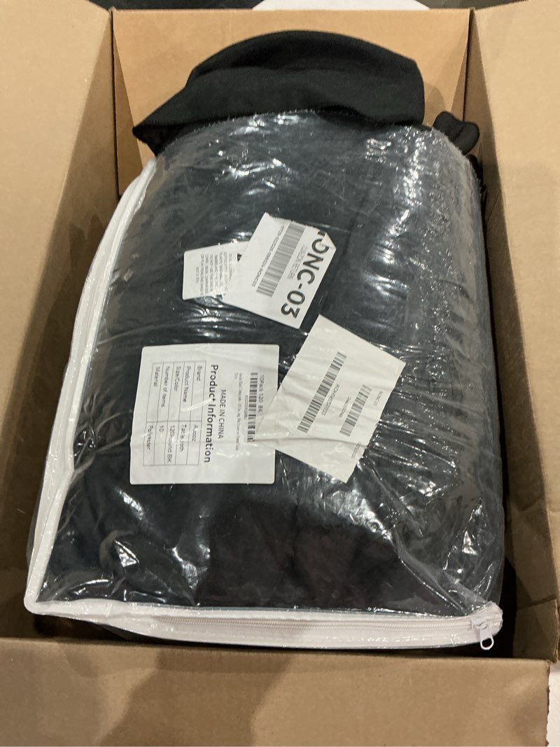 Condition photo showing Good Condition for round tablecloth 120 inch 10 pack black tablecloths washable decorative linen polyester table clothes cover for dining table banquets buffet parties and wedding black 120" (10 pack)