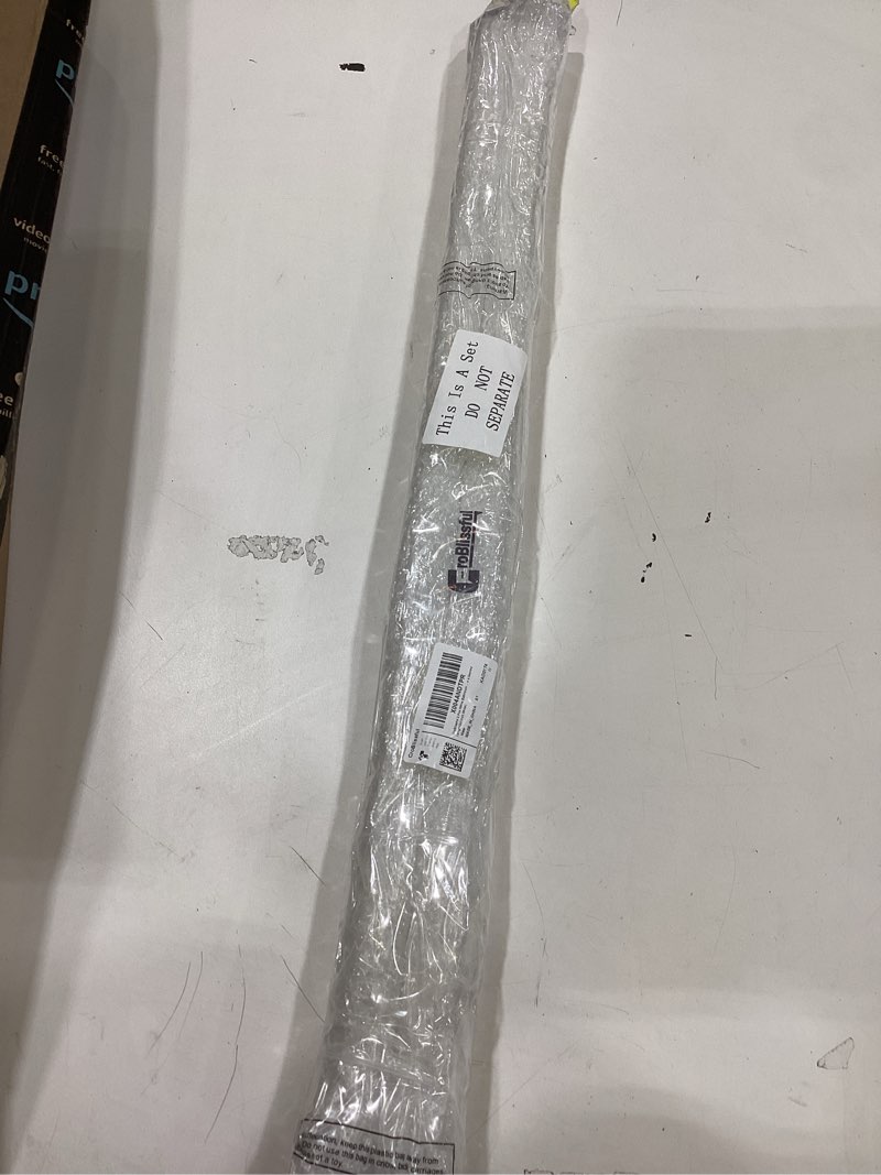 Condition photo showing Good Condition for 2 pcs white bathroom towel bars replacement square rod 24 inch plastic wall mount spring end towel rod for kitchen bathroom, made to be cut to a desired length(24 inch,white)