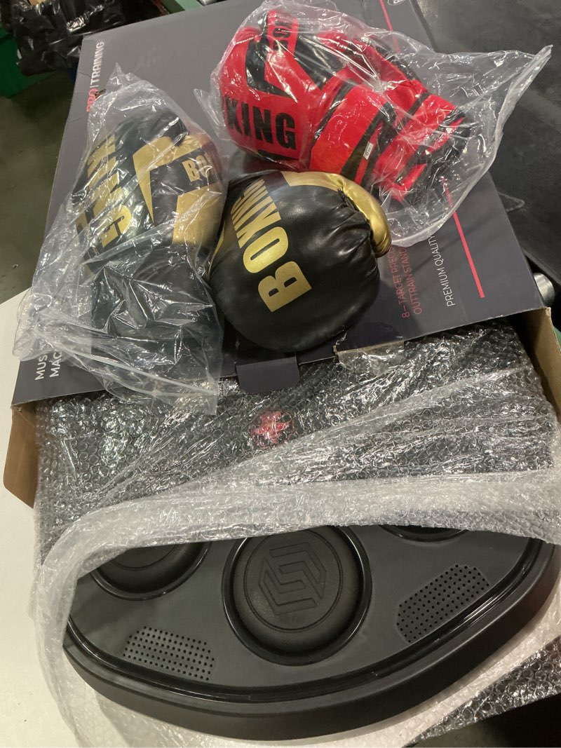 Condition photo showing Good Condition for New Smart Music Boxing Machine & Interactive Punching Trainer | 8-Target with LED Rhythm Lights & Wall Mount | Home Workout & Fun for Adults/Kids, Ideal Gift