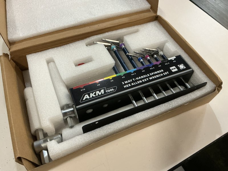Condition photo showing Good Condition for 11 pcs 3-way t-handle hex allen key wrench set, metric, 2mm-10mm, sliding handle, allen wrench set with magnetized & demagnetized, for versatile speed and leverage application 11 pcs 3-way t-handle hex wrench set