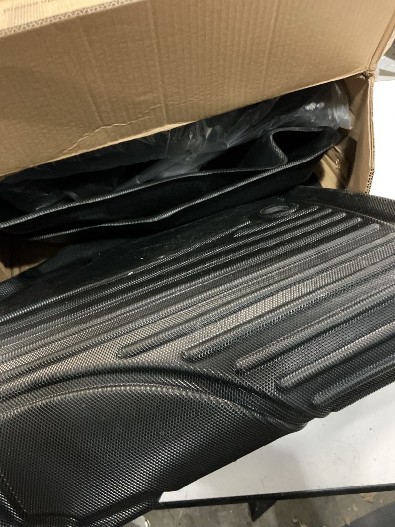 Condition photo showing As Is for floor mats compatible with 2019-2024 armada/infiniti qx80 (7 seats) : custom fit all weather tpe heavy duty car floor liners 2019 2020 2021 2022 2023 2024 armada accessories 11)19-24 armada floor mats
