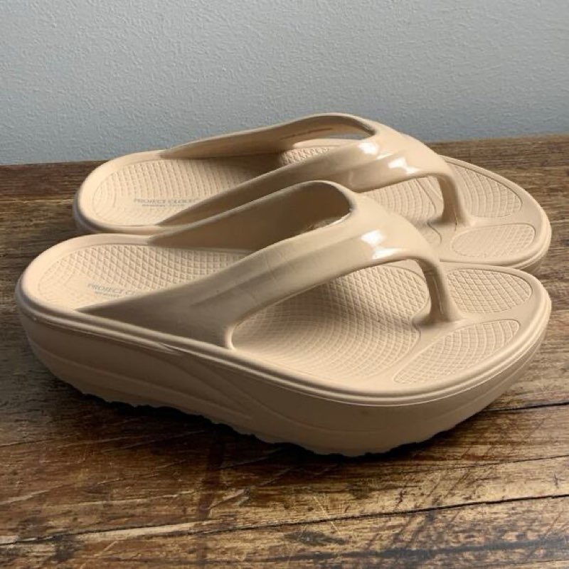 Project Cloud Flip Flops for Women Footwear - Memory Foam and Lightweight Platform Sandals Women Bea