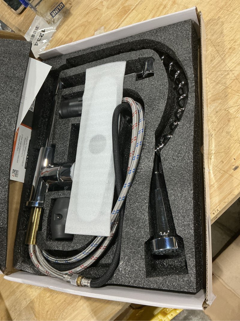 Condition photo showing Good Condition for owofan spring kitchen sink faucet commercial single handle single lever kitchen faucet with pull down sprayer, polished chrome kitchen faucets pull out faucet chrome