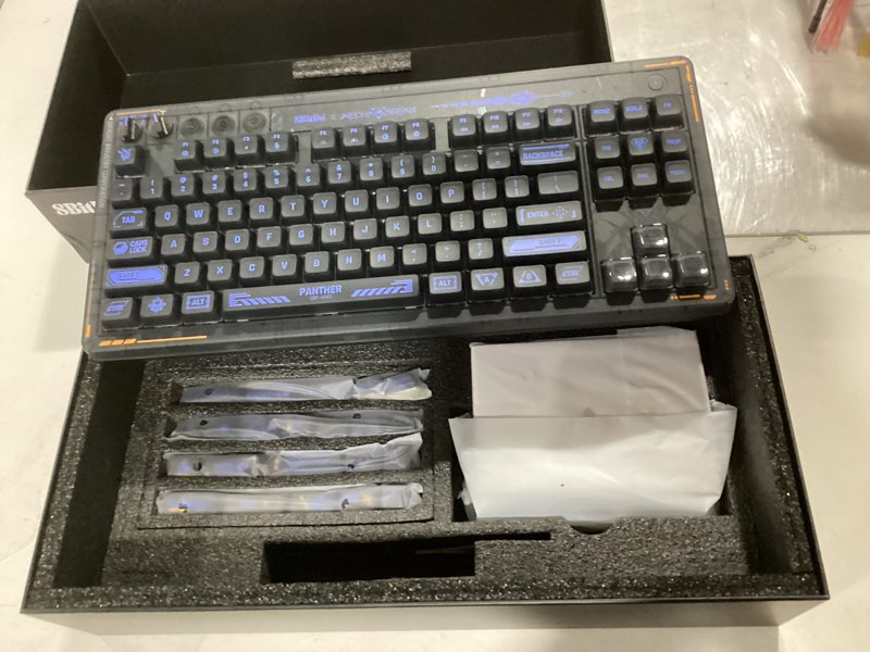 Condition photo showing Good Condition for 8bitdo retro 87 mechanical keyboard with hot-swappable kailh switches, rgb backlight, programmable buttons, wireless 2.4g/bluetooth/usb-c for windows and android - mecha break: panther