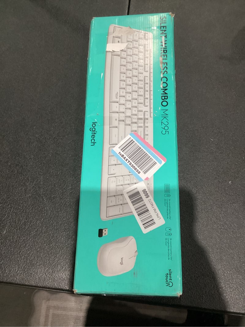 Condition photo showing Good Condition for Logitech MK295 Wireless Mouse & Keyboard Combo with SilentTouch Technology, Full Numpad, Advanced Optical Tracking, Lag-Free Wireless, 90% Less Noise - Off White Off-White