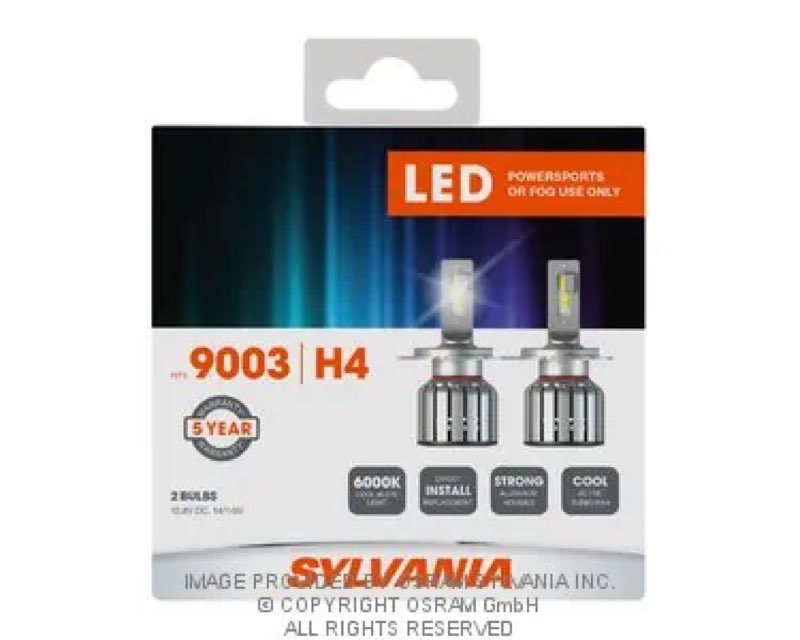  SYLVANIA AUTOMOTIVE 9003SL.BX2 9003 LED FOG & POWERSPORTS 2PK