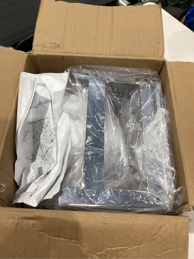 Condition photo showing As Is for ecotric detachable two up motorcycle trunk touring luggage storage box rack w/docking hardware kit compatible with 1997-2008 harley touring road king electra glide street glide road glide chrome luggage rack w/docking kit