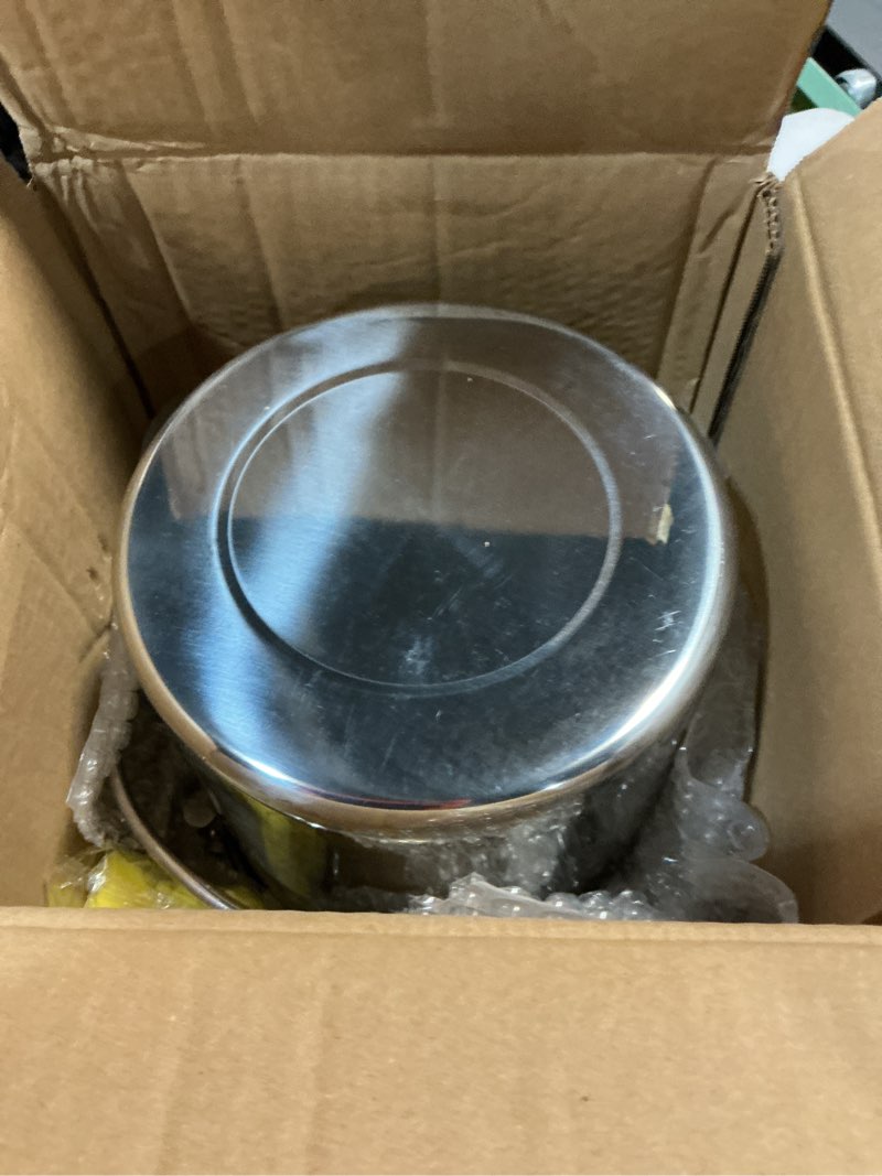 Condition photo showing As Is for 5l goat milking machine adjustable pulsation vacuum electric milker, automatic pulsating vacuum pump livestock milking supplies with stainless bucket