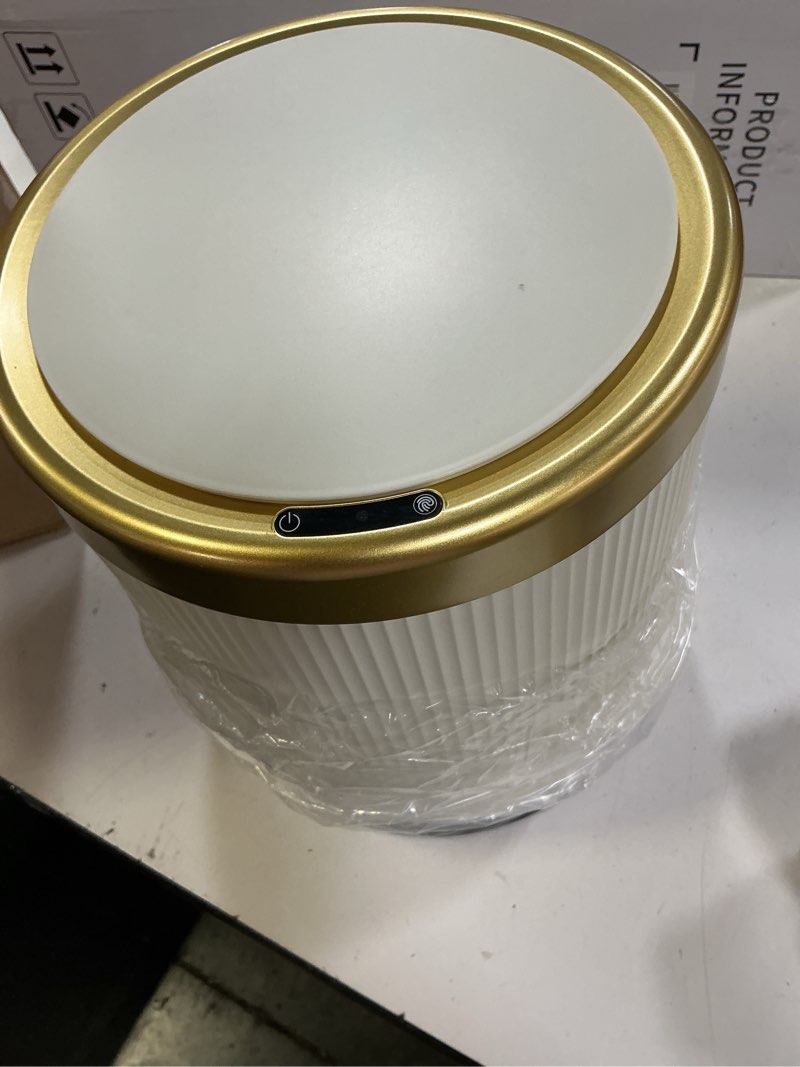 Condition photo showing Good Condition for stonespace automatic touchless trash can, 2.8 gallon, cream white | motion sensor, dog proof, waterproof, hidden bag installation for bathroom, office, bedroom 2.8 gallon cream white