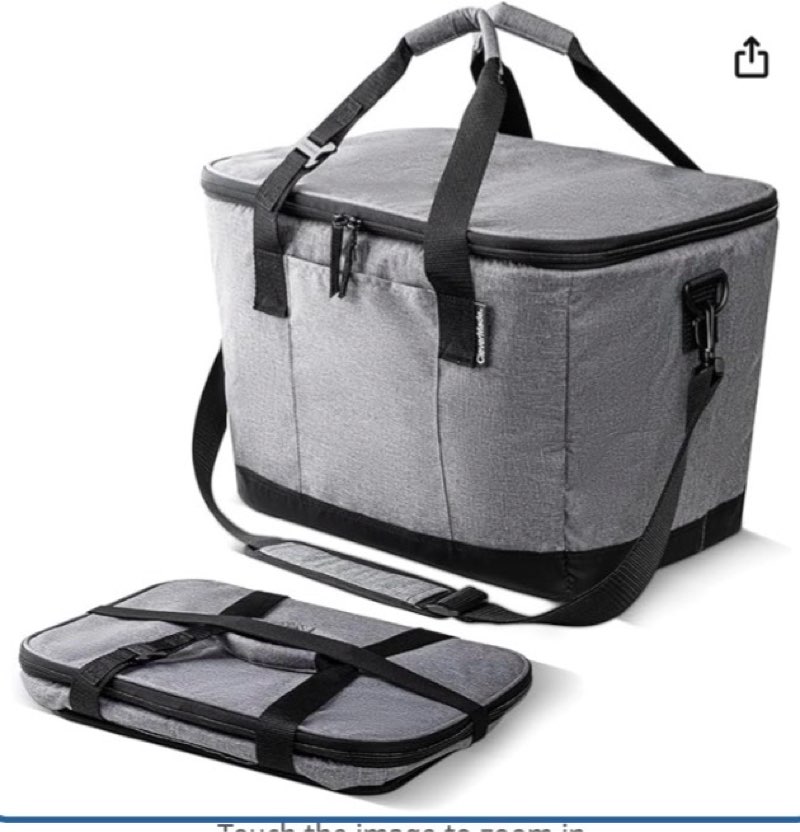 clevermade collapsible insulated cooler bag – leakproof soft cooler for beach, travel, car – bottle opener
