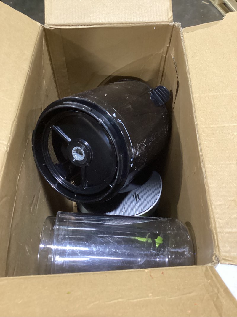 Condition photo showing As Is for Canoly C16 Cold Press Juicer, 6" Extra Wide Feed Chute, 3-IN-1 Strainers (Juice & Sorbet & Nut Milk), Powerful AC Brushless Motor, Self Precut System, Juicer Machines with BPA-Free (Space Gray)