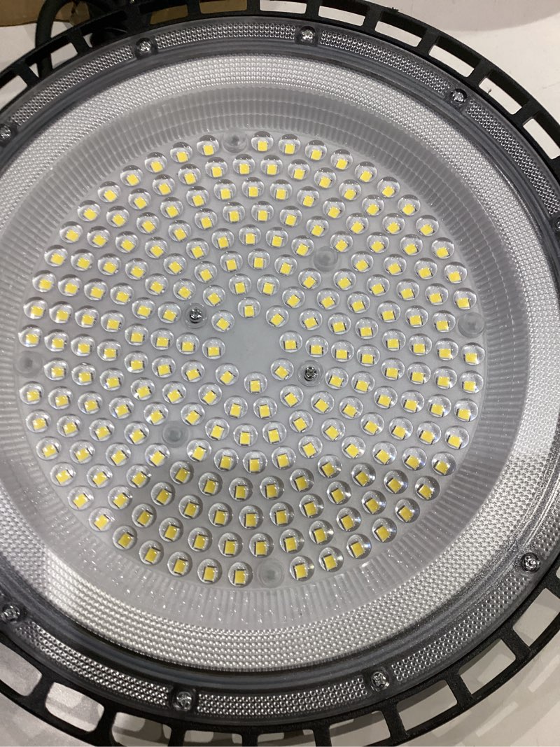 Condition photo showing New/Like New for HYPERLITE UFO LED High Bay Light: 100W 14,500LM (145LM/W) 1-10V Dimmable, UL Listed 4000K High Bay LED Light for Factory Work Shop Garage, Alternative to 450W MH/HPS, 5-Year WNTY 100.0 Watts
