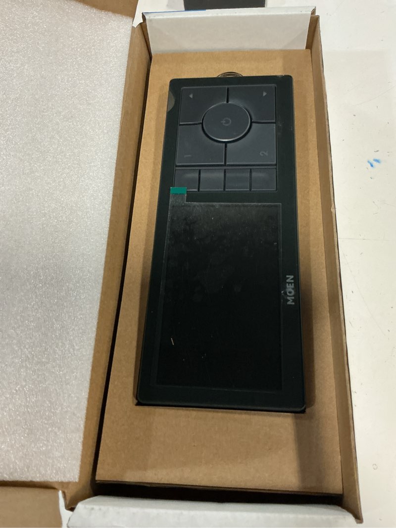 Condition photo showing Good Condition for moen matte black smart shower 4-outlet digital water controller for thermostatic shower valve, ts3304bl matte black 4-outlet 4-outlet controller only