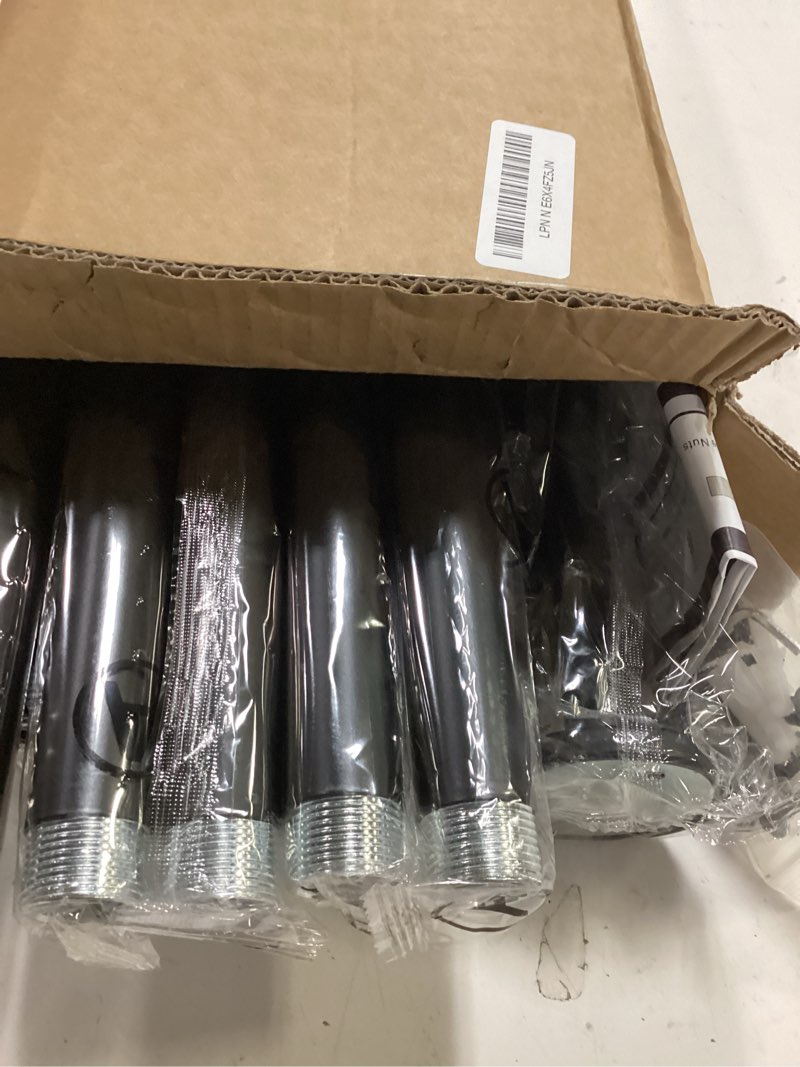 Condition photo showing New/Like New for heavy duty extra long curtain rods 144-240 inches, adjustable for 12-20ft large windows & sliding doors - 1” thick metal reinforced brackets, black curtain drapery rod for living room outdoor patio 32-240 inches