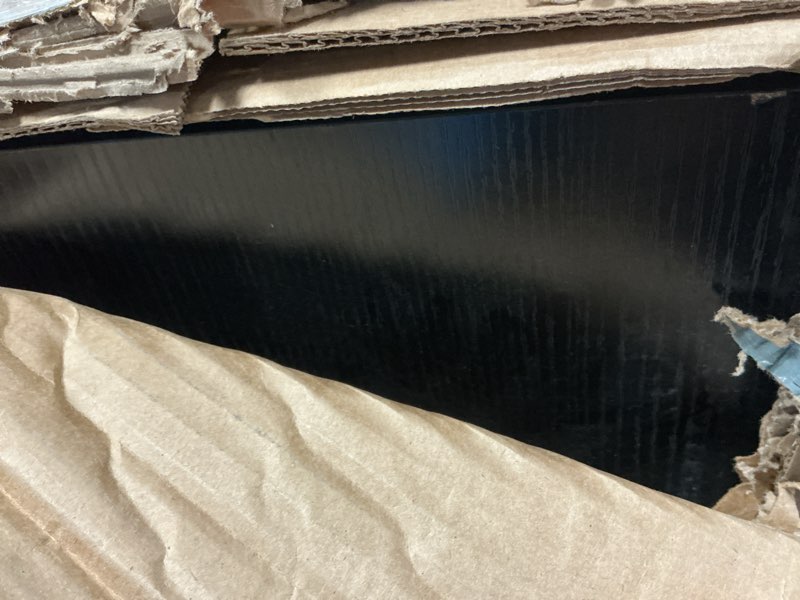 Condition photo showing As Is for dumos 8 drawer dresser for bedroom, fabric storage organizer with sturdy metal frame, wooden top chest of drawers for closet entryway guest room,matte black black 11.8"d x 31.5"w x 36.3"h (8 drawers)