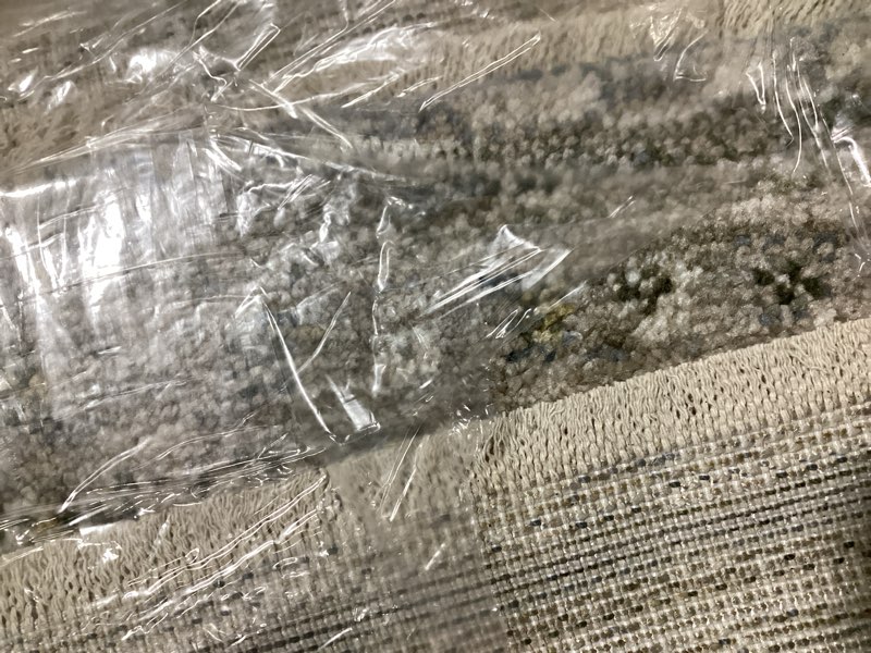 Condition photo showing Good Condition for loloi magnolia home by joanna gaines junie collection jue-02 moss/natural 9'-6" x 13', .38" pile height, area rug moss / natural 9'6" x 13' (rectangular)