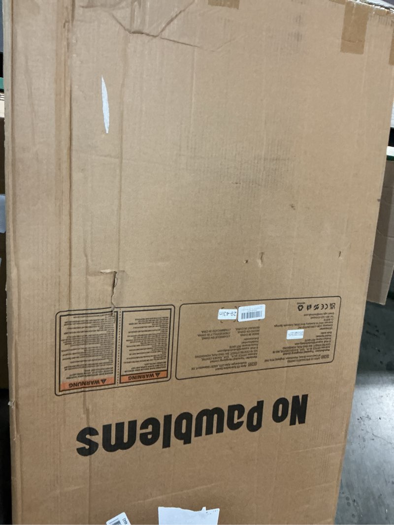 Condition photo showing Good Condition for no pawblems 55" extra tall pet gate with adjustable cat door, 29-43" auto close dog gate, no drilling pressure mounted for doorways/hallways, 1.37" narrow bar spacing, black black - p 55" tall, 29-43" wide