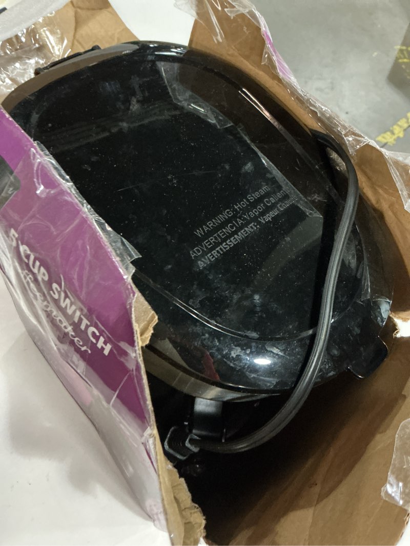 Condition photo showing As Is for mr. coffee® 5-cup mini brew switch coffee maker, black black 5-cup coffee maker