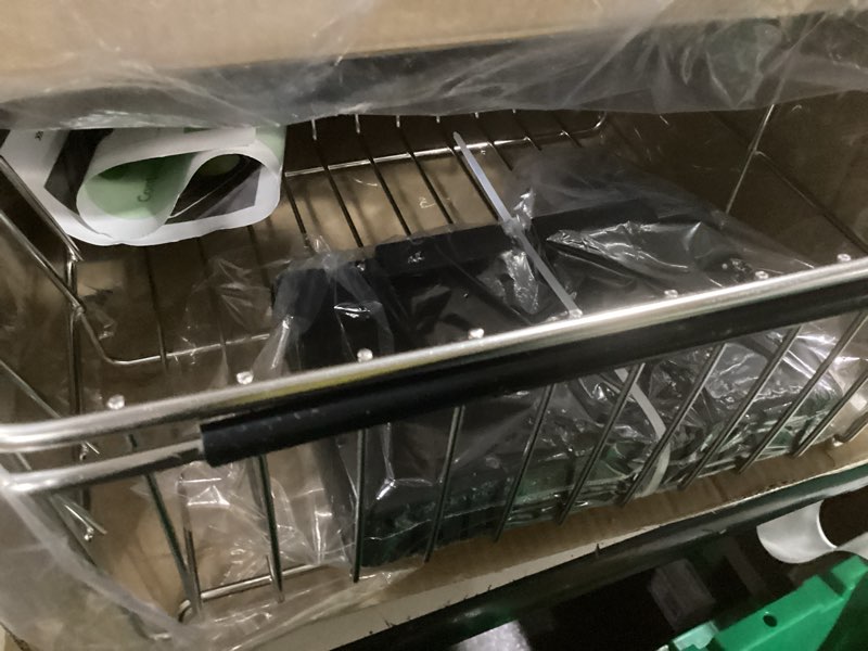 Condition photo showing New/Like New for JASIWAY Dish Drying Rack in Sink, Expandable Stainless Steel Dish Drainers for Kitchen Counter, Dish Dryer Rack for Inside Sink, Over The Sink Dish Racks with Utensil Holder, Silver Silver In Sink