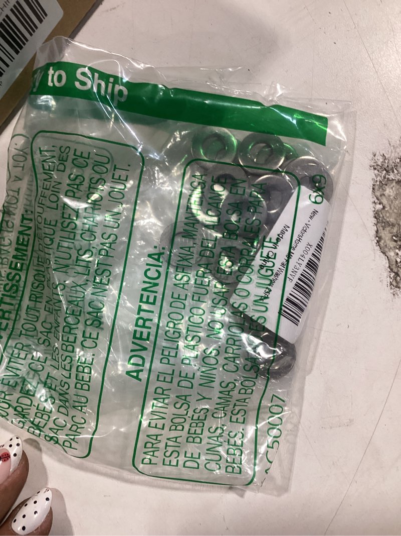 Condition photo showing As Is for m8 flat washer, 18mm od, 18-8 304 stainless steel metric washers for bolts screws nuts 25 pcs m8x18mm