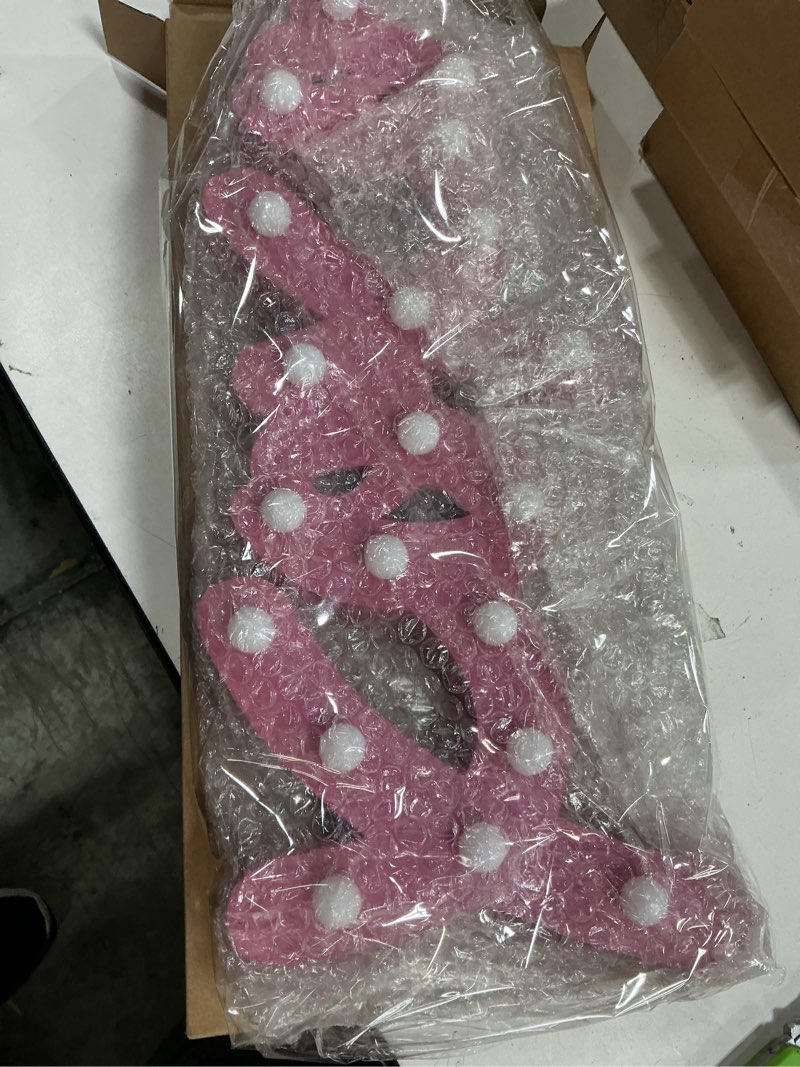 Condition photo showing New/Like New for canlierr 15.7 x 7.4 in valentine's day light up xoxo sign large pink xoxo letters for table decorations romantic wooden letters for valentine gift wedding birthday tabletop party decor pink stylish