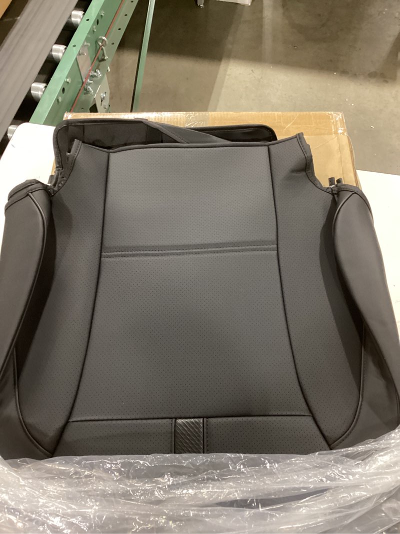 DiffCar for Ford F150 Seat Covers 2015-2023 2024 2025 2026 (Only Front Seat Covers), Leather Pickup Truck Seat Covers Custom Fit for F-150 XL XLT (Not for Regular Cab) Waterproof Car Accessories Black Front Seats