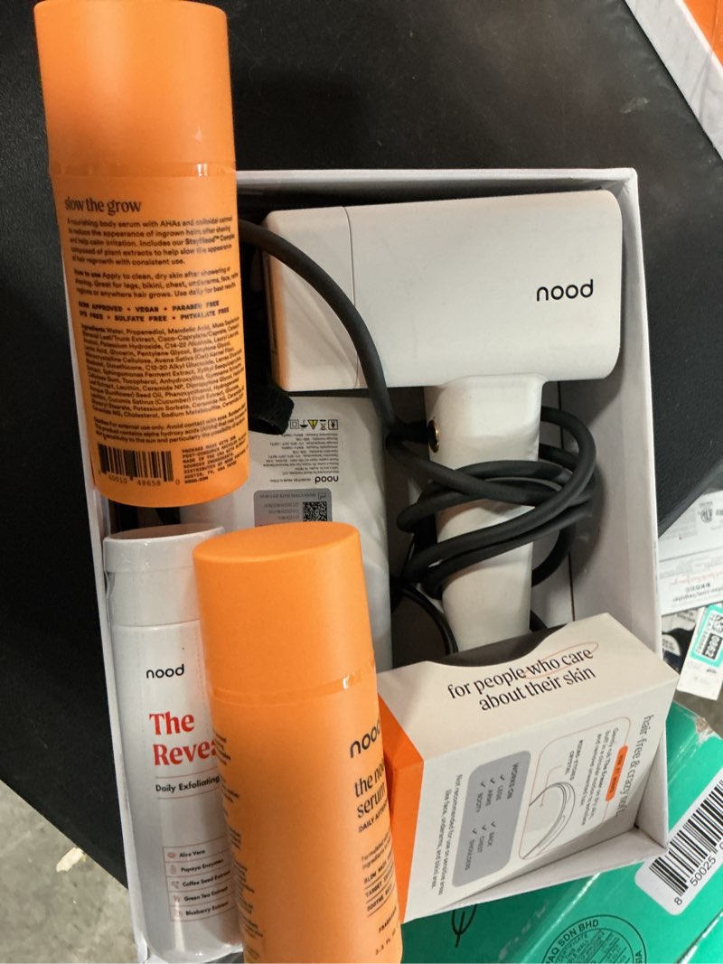 Condition photo showing As Is for new nood™ flasher pro — ipl laser hair removal device for women & men with sapphire cooling — pain-free & permanent  visible results after first use & works everywhere hair grows — gloss white