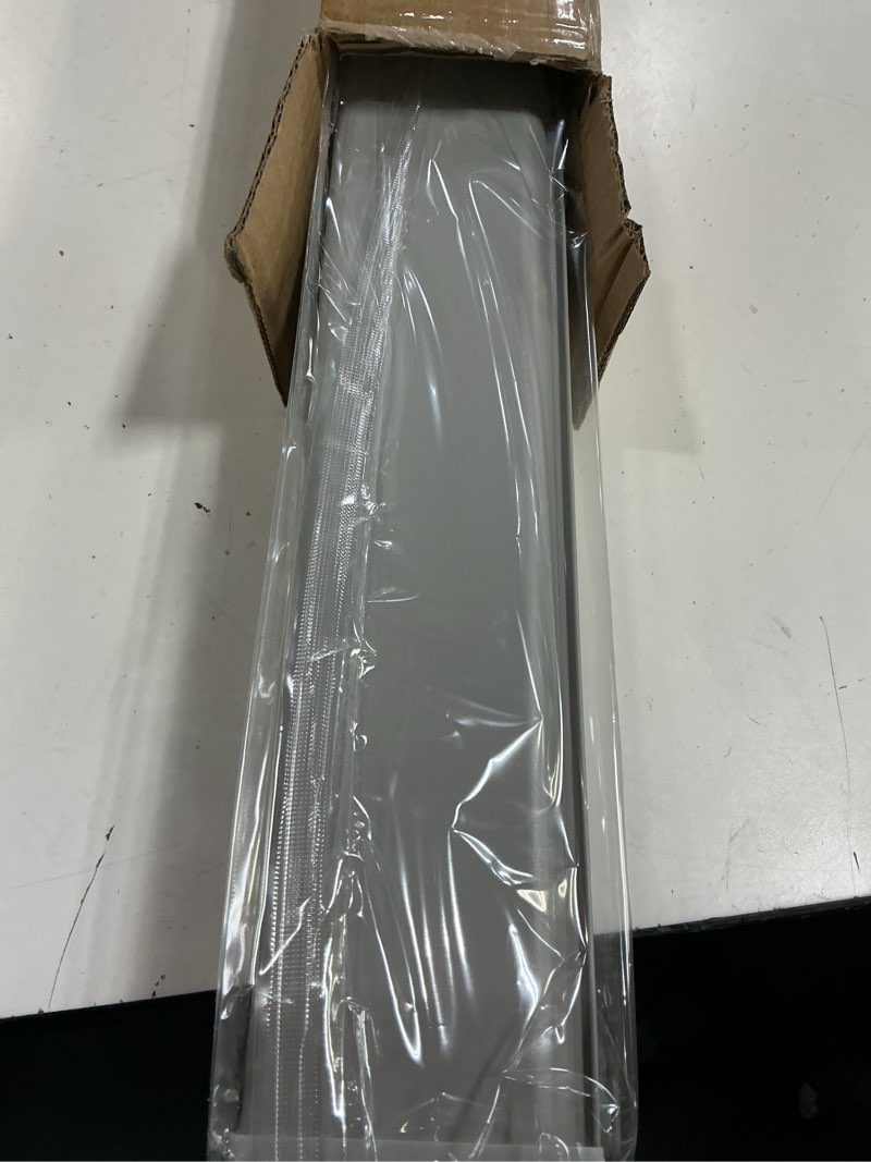 Condition photo showing New/Like New for cordless blackout roller shades for windows & doors, free-stop shades with valance, uv protection, thermal insulated window blinds for home, bedroom, office, gray, 35" w x 72" h drill cordless-gray 35"w x 72"h
