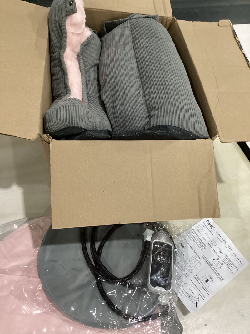Condition photo showing Good Condition for nwk heated cat bed, versatile electric heated cat bed with temperature adjustable & auto shut off timer, chew-resistant cord