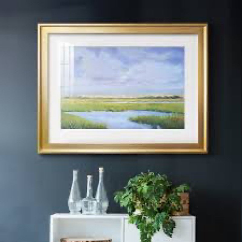 Summer Marsh I Framed On Paper Print