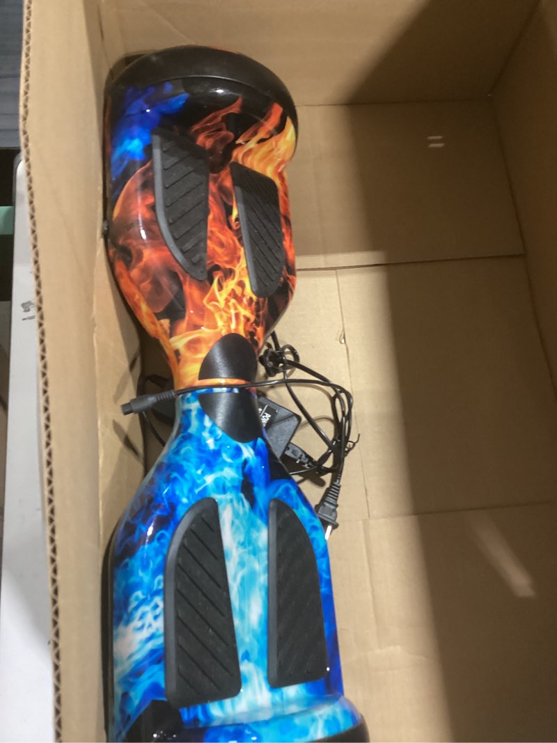 Condition photo showing Good Condition for SIMATE Hoverboard, Bluetooth All Terrain Hover Boards with LED Lights and APP Control, Gifts for Kids Adults Girls Boys, for All Ages Dual flame