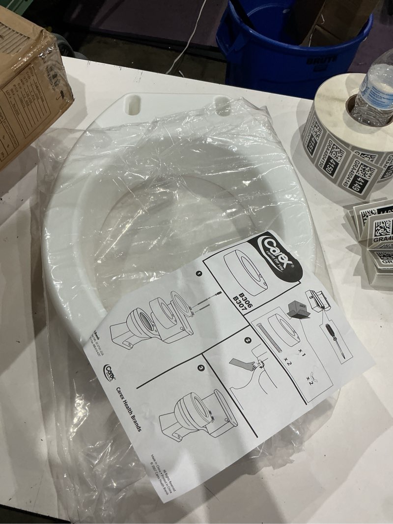 Condition photo showing As Is for carex toilet seat elevator elongated [b306