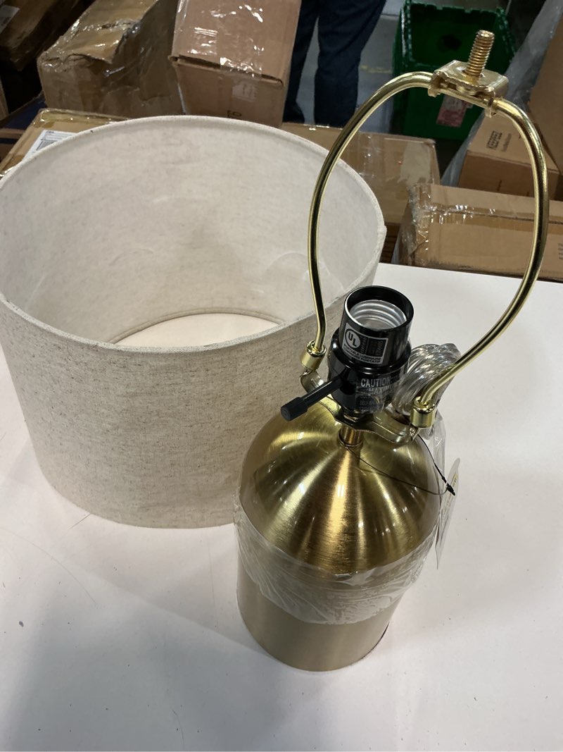 Condition photo showing As Is for dome collection accent lamp gold - threshold™: etl listed, no assembly, metal body