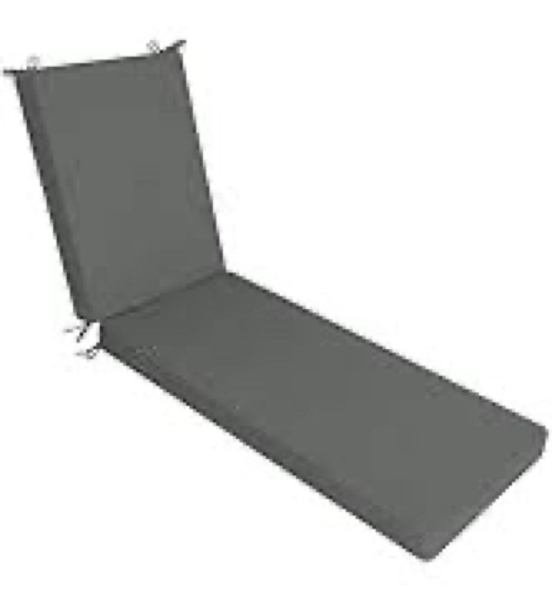 Favoyard Outdoor Lounge Chair Cushion 72x21x3 in Rainproof Color Fade-Resistant & Removable Cover Pa