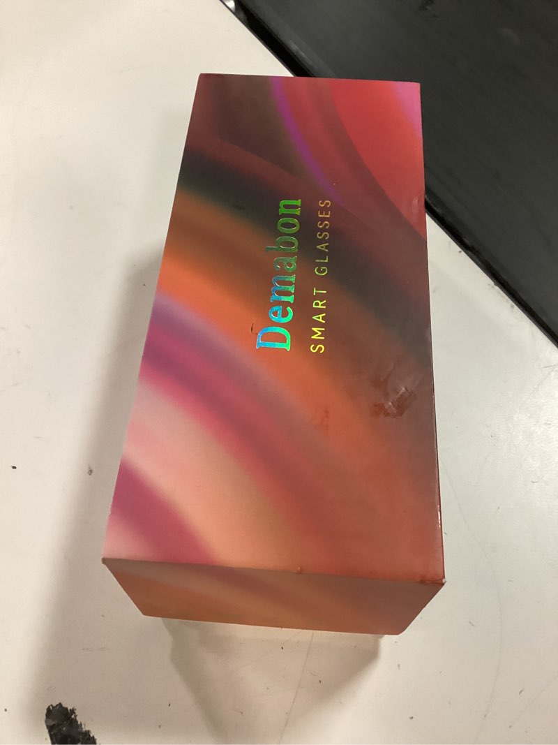 Condition photo showing New/Like New for ai smart glasses with camera and bluetooth, 8mp 4k camera glasses with translation & voice control, video, audio recording, ip67 waterproof smart glasses for business & outdoor(photochromic) photochromic lenses/black