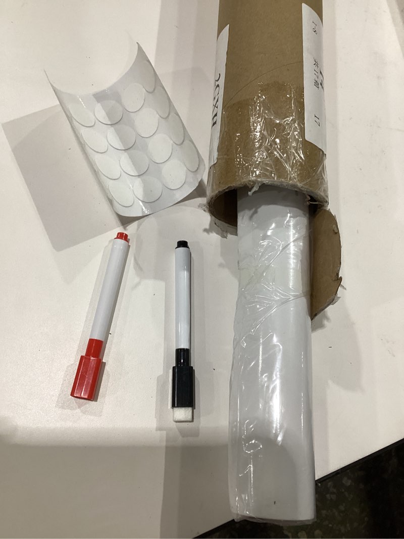 Condition photo showing New/Like New for 46 x 63 Vertical 3 Month Dry Erase Calendar for Wall Extra Large Undated Whiteboard Calendar Planner with 2 Whiteboard Markers and Adhesive Stickers for Home Office Projects Wall