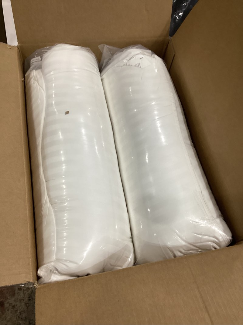 Condition photo showing New/Like New for beckham hotel collection bed pillows standard/queen size set of 2 - original soft down alternative pillow for sleeping - soft support for back, stomach or side sleepers queen / standard white