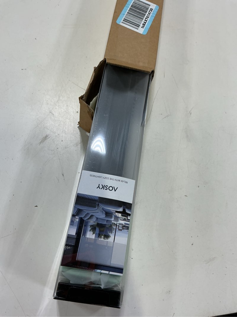 Condition photo showing Good Condition for aosky blackout roller shades cordless blinds for windows, free-stop shades with valance, thermal insulated fabric, uv protection, natural woven blinds for home and office (34" w x 72" h, black) black 34"w x 72"h