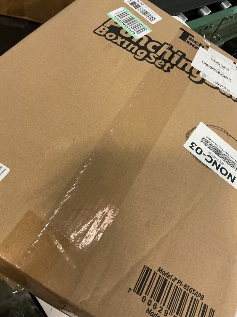 Condition photo showing Good Condition for TechTools Punching Bag with Stand, Boxing Bag for Teens & Adults - Height Adjustable - Speed Bag for Training, Boxing Equipment, Stress Relief & Fitness