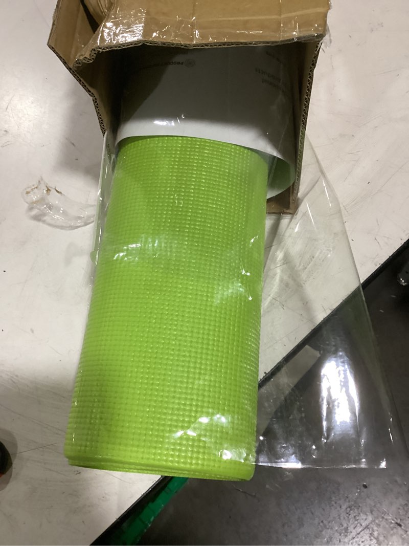 Condition photo showing As Is for hatha yoga 4/5 inch tpe yoga mat fitness & exercise mats large size 72"l x 32"w non-slip anti-tear for women men orange
