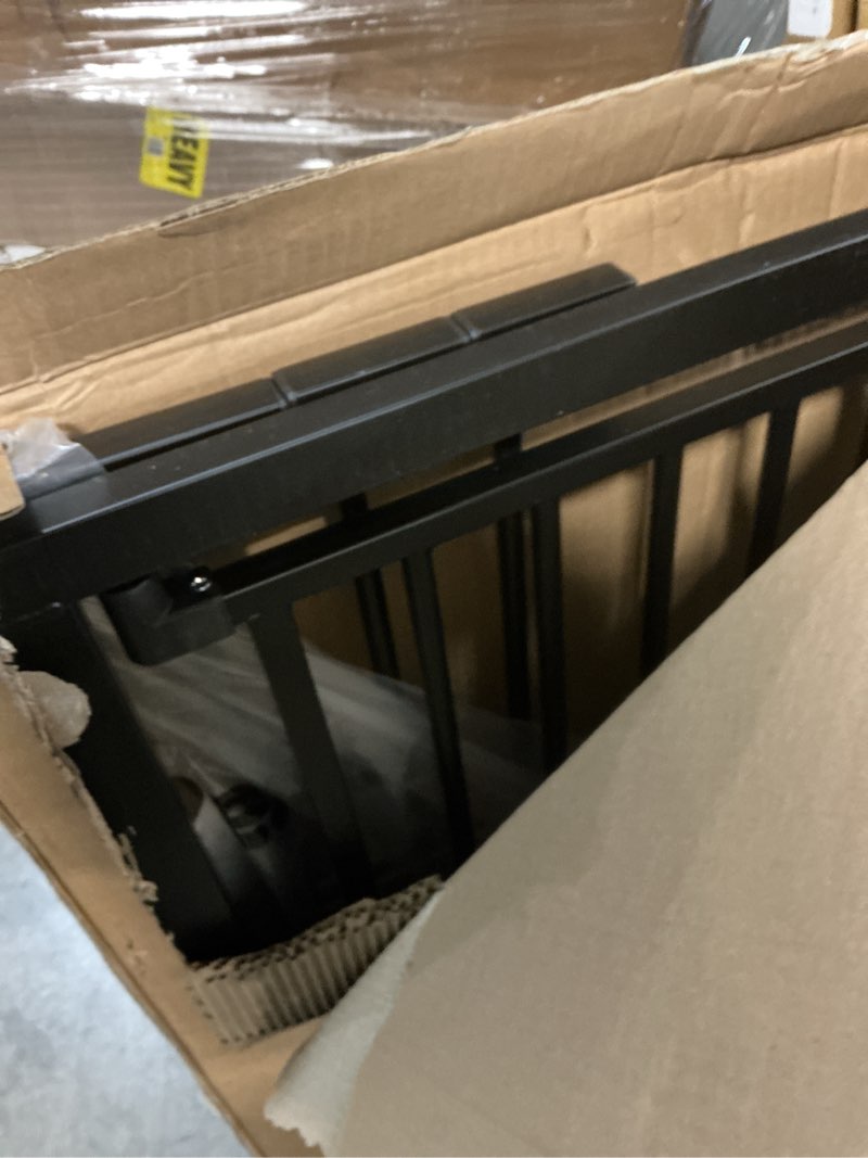 Condition photo showing Good Condition for BABELIO 36" Tall Baby Gate, 26-40" Wide Auto Close Pet Gate, PressGuard C5 Pressure Mounted Metal Dog Gate, Easy-Install No Drilling, No Tools Needed, with Wall Protectors and Extension Kits, Black Black 36"Tall 26"-40" Wide