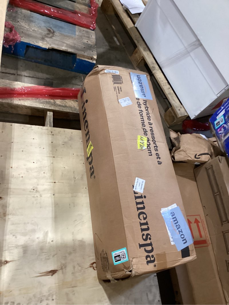 Condition photo showing Good Condition for linenspa 8 inch memory foam hybrid mattress - medium firm - bed in a box - breathable, cooling, supportive comfort - twin size for guest or kids room twin 8 inch hybrid
