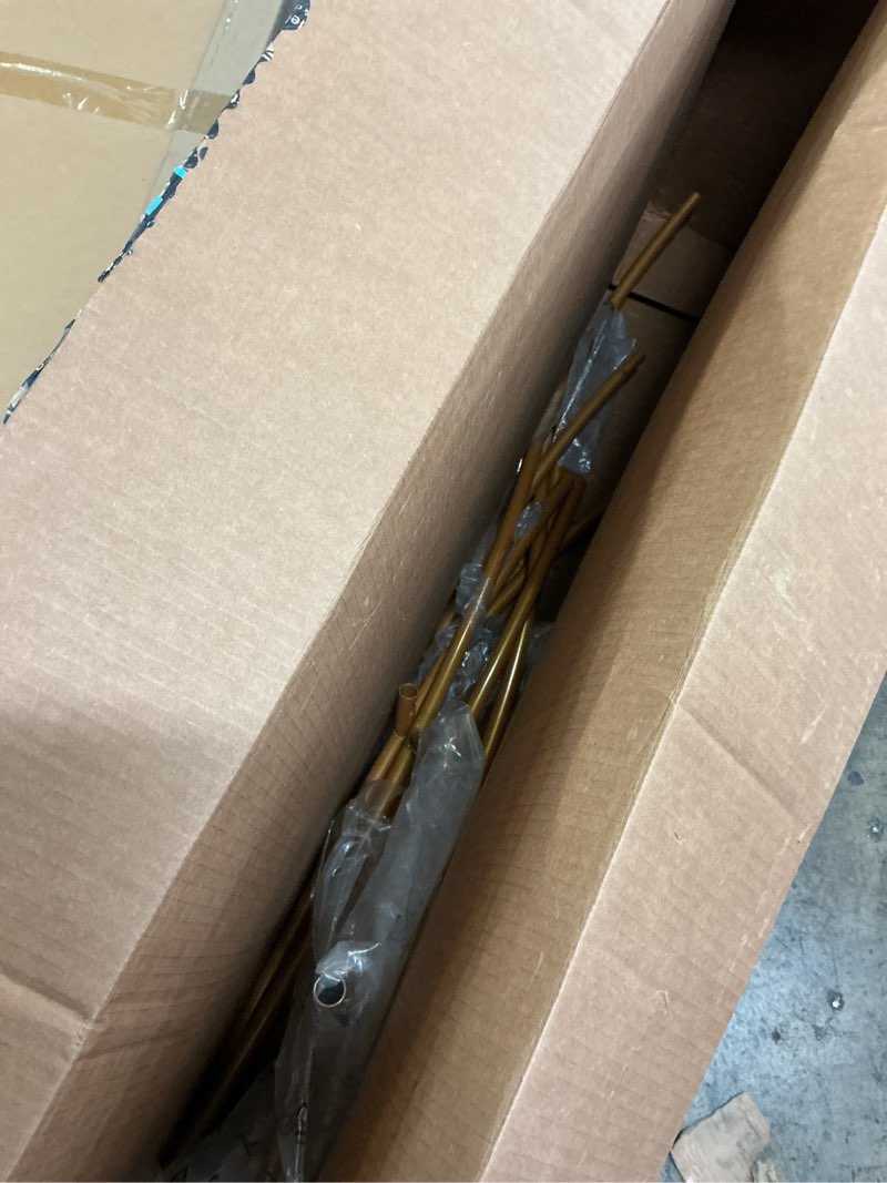 Condition photo showing As Is for LANGXUN 7.2ft Gold Metal Round Balloon Arch kit, Backdrop Circle Stand Arch Frame for Wedding Birthday Party Decoration, Graduation Decorations and Baby Shower Photo Background 7.2ft - Gold