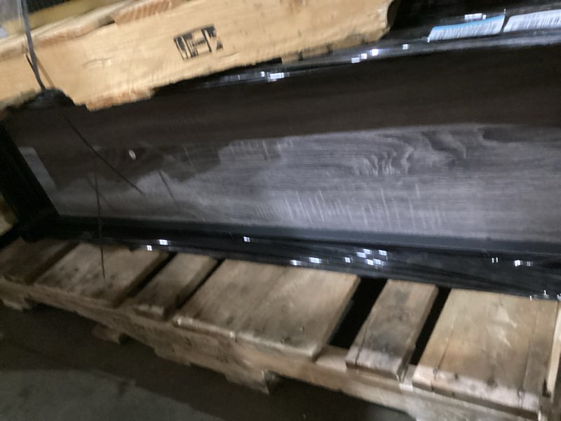 Condition photo showing As Is for BON AUGURE Sofa Table with Drawers, Console Tables for Entryway, Sofa Table with Storage, Couch Tables for Living Room, Hallway, Foyer, Entry (Dark Grey Oak, 47 Inch) Grey Oak 2-Tier with 2 Drawers