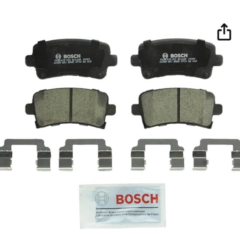 bosch bc1430 quietcast premium ceramic disc brake pad set - compatible with select buick allure, lac